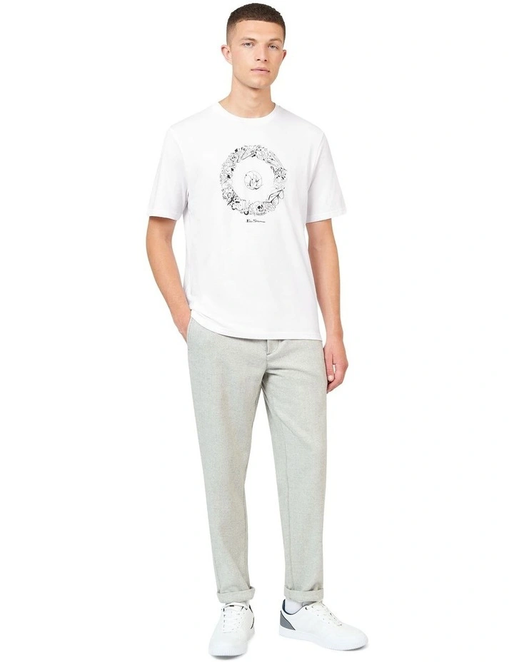 Illustrated Target Tee in White