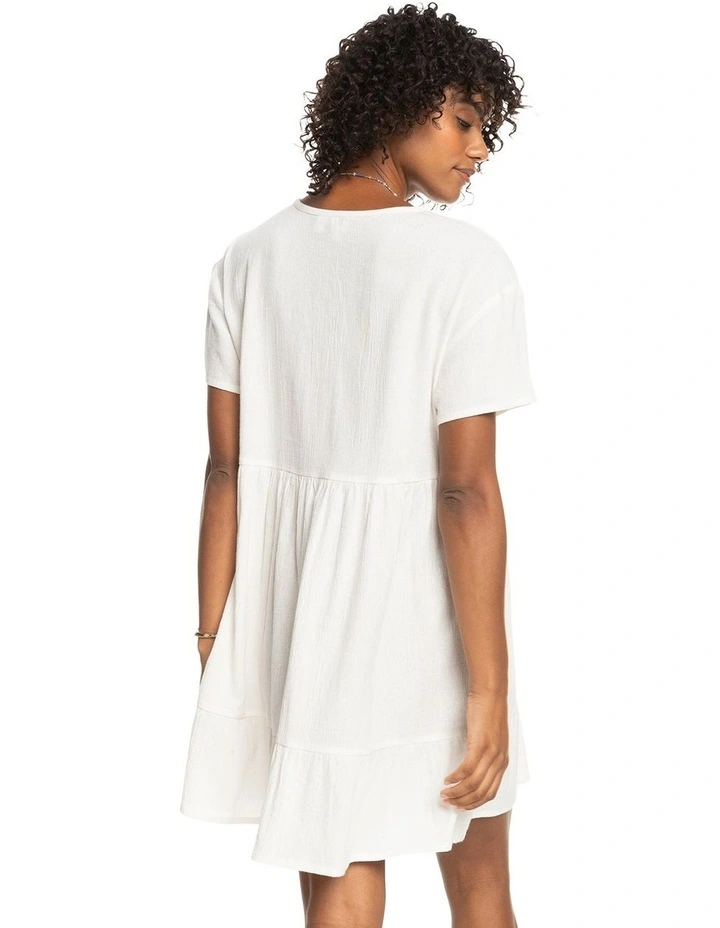 New Destiny Short Sleeve Dress in Snow White