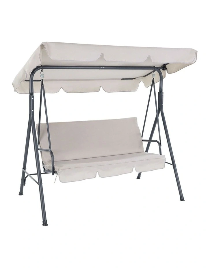 Outdoor 3 Seater Swing Chair Hammock Beige