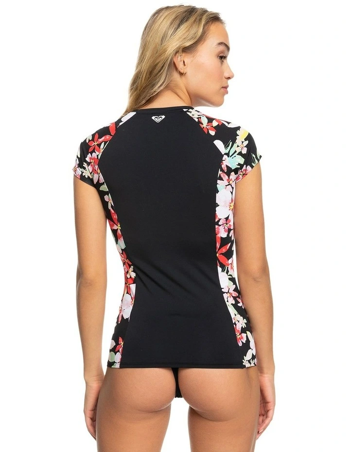 Cap Sleeve Zipped Rash Vest in Anthracite New Life