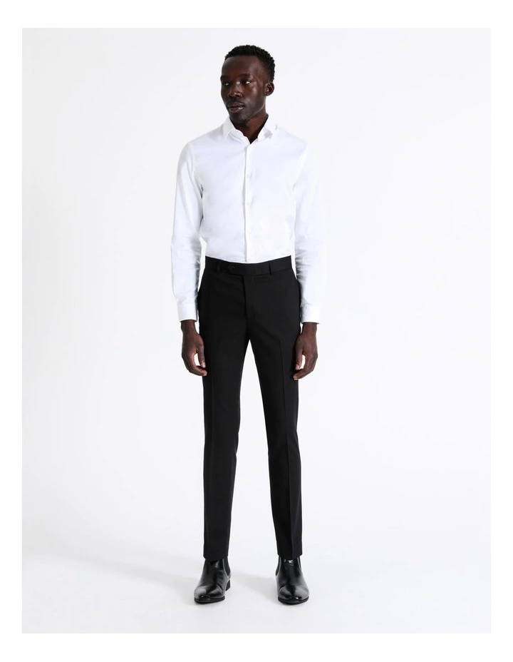 Slim Plain Trouser in Black