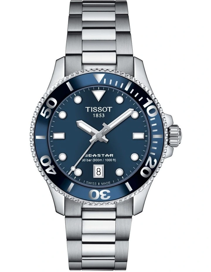 Seastar 1000 36mm T1202101104100 Watch in Blue
