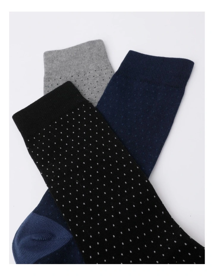 3 Pack Pinspot Socks in Multi