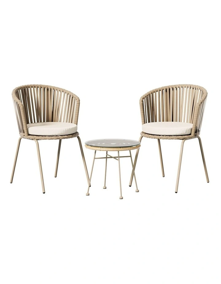 3-piece Outdoor Bistro Setting in Beige