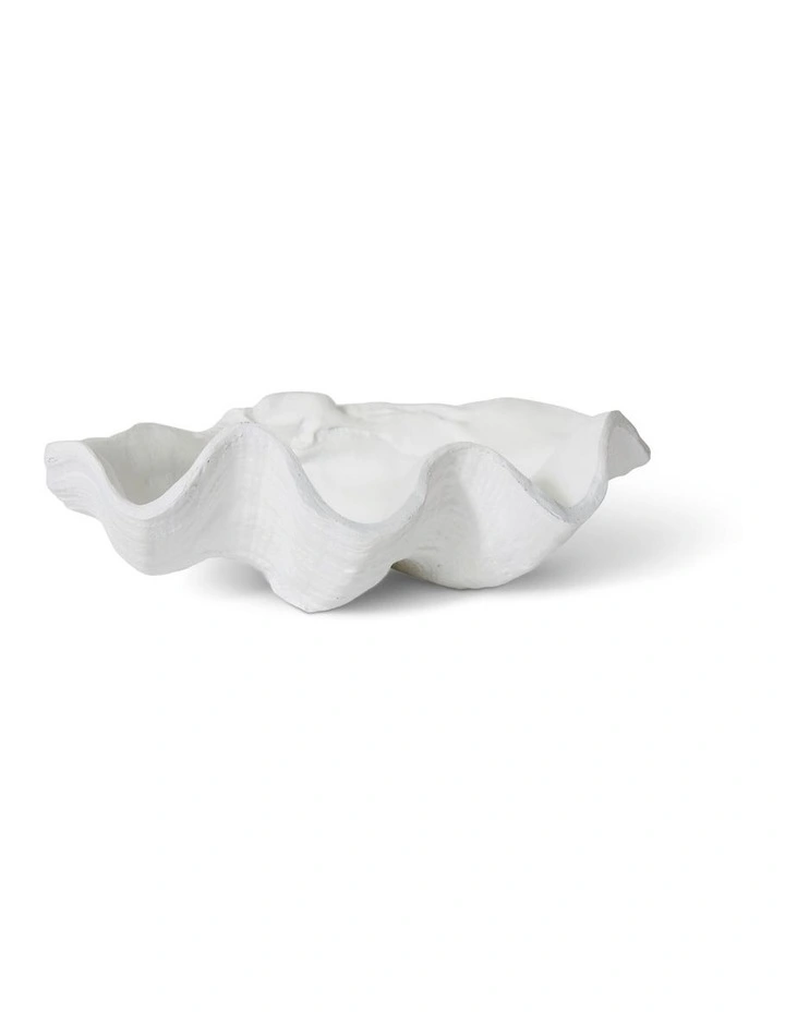 Clam Shell Sculpture in White
