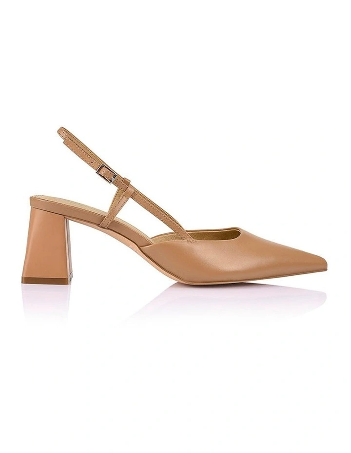 Yasmine Slingback Heels in Soft Tan