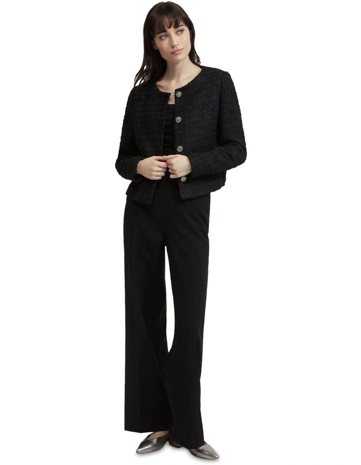 Sophia Boucle Jacket in Black