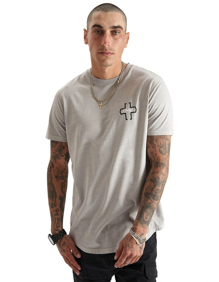 Prelusium Dual Curved Tee in Grey