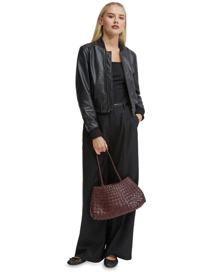 Betty Nappa Leather Jacket in Black