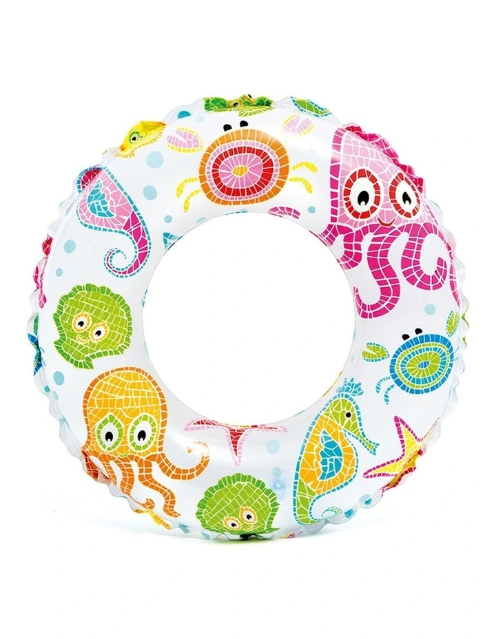 Lively Print 51cm Assorted Design Inflatable Swim Pool Floats 1Piece