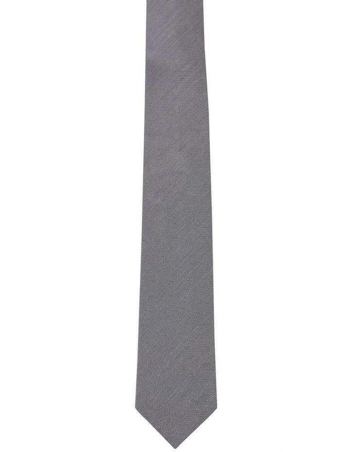 Green Weave Tie in Grey