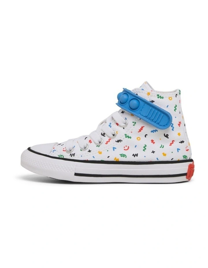 Chuck Taylor All Star 1V Hi Bubble Strap Youth Sneakers in White