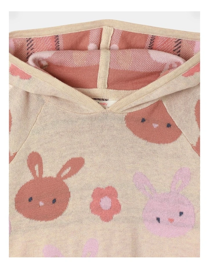 Betty Hooded Poncho In Oat Marle
