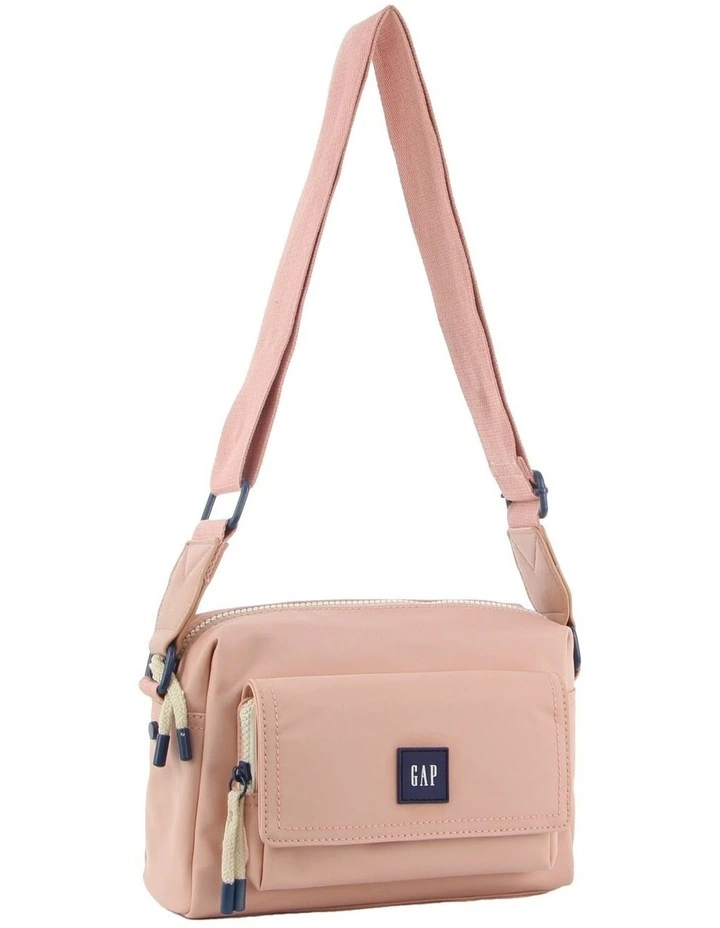 Nylon Travel Cross-Body Bag in Blush