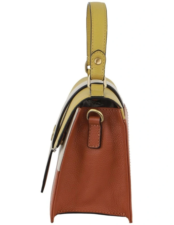 Leather Cross-Body Bag in Multi