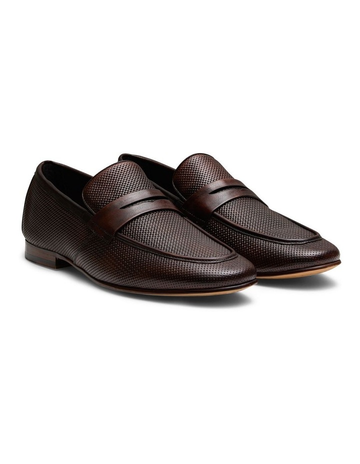 Cavarra Embossed Penny Loafers in Brown