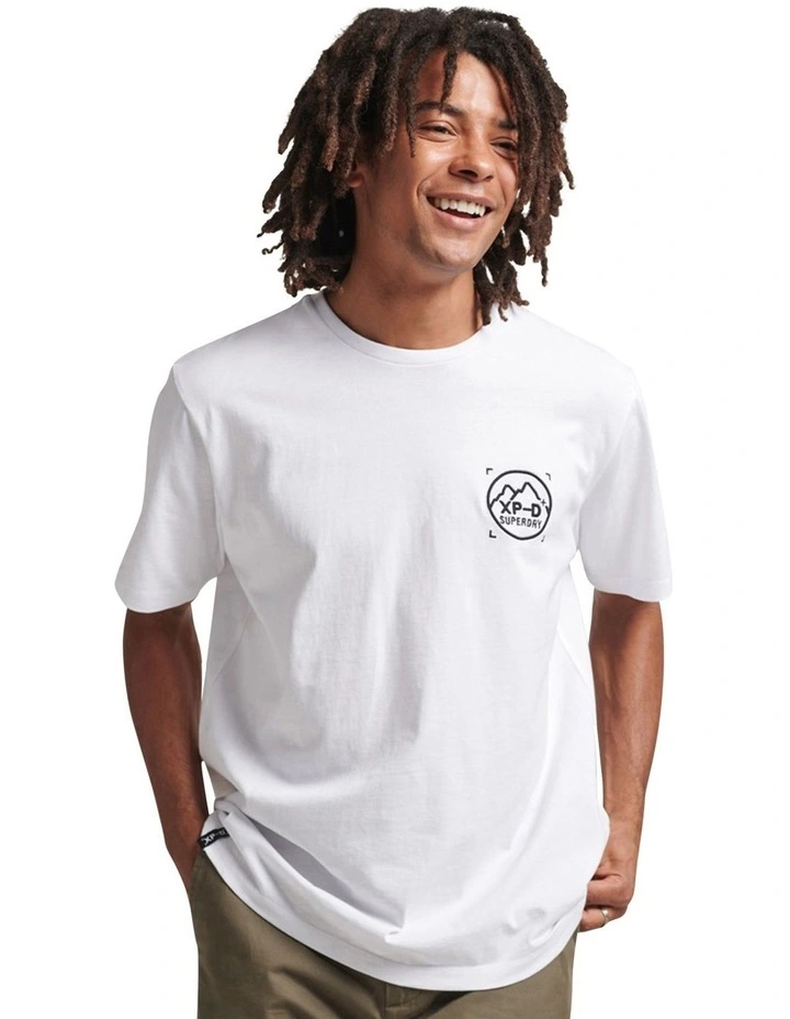 XPD Embroidered Loose Tee in Optic