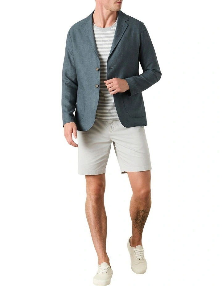 Dalton Linen Shirt Jacket in Seafoam