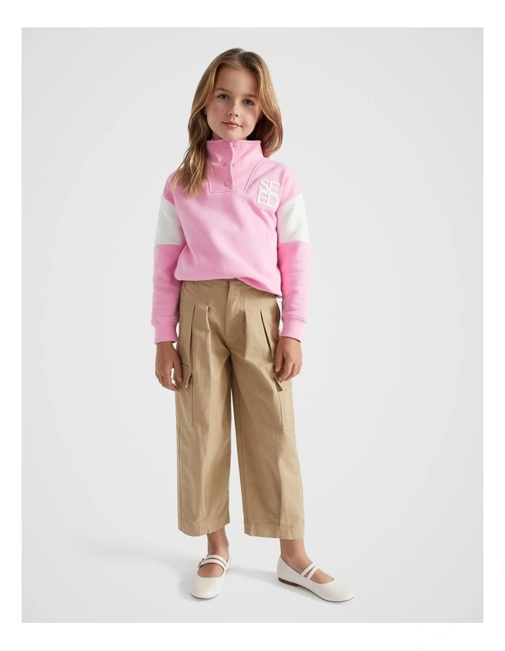 Logo Snap Sweat in Candy Pink