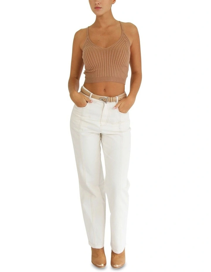 All I Need Knit Crop Top in Oat