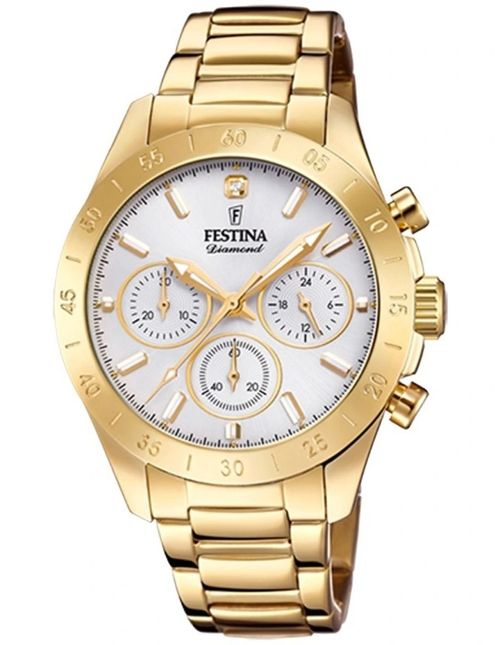 Boyfriend Stainless Steel Watch in Gold