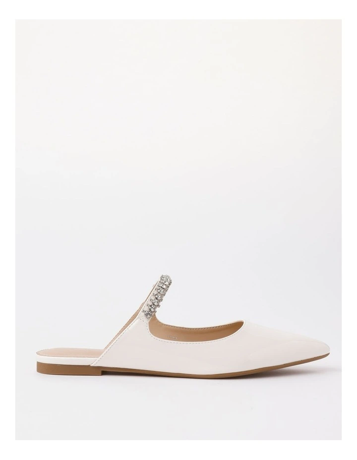 Sofia Flat Shoe in Ivory Patent