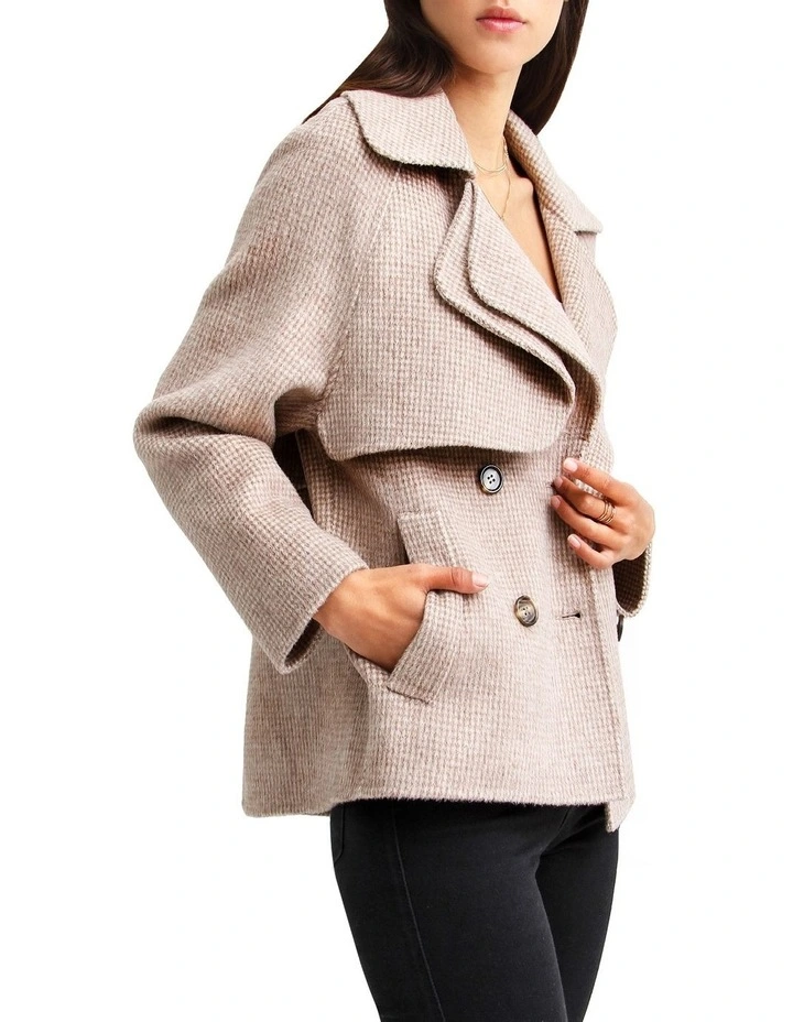 I'm Yours Beige Wool Blend Peacoat