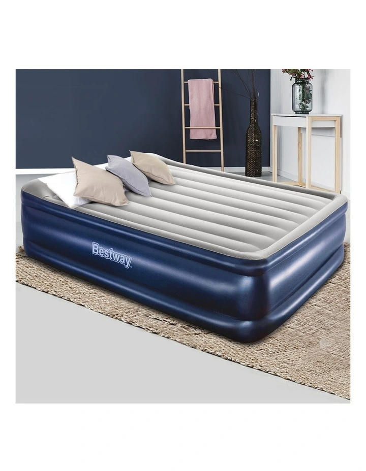 Inflatable Queen Size Camping Air Bed in Multi
