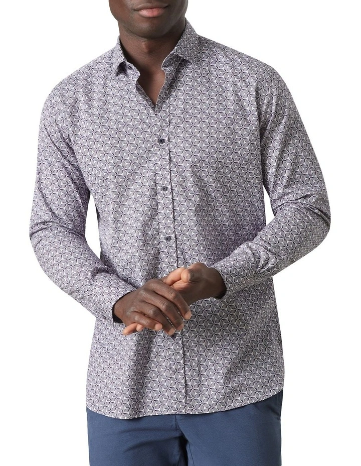 Flanigan Print Shirt in Blue