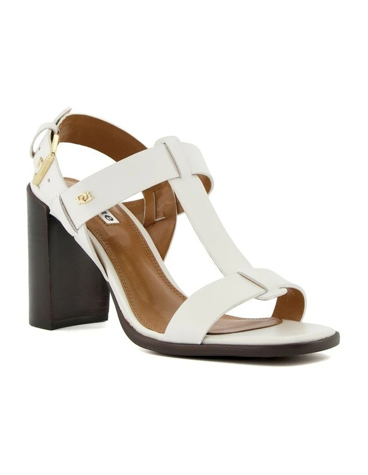 Jacie Heeled Sandal in White