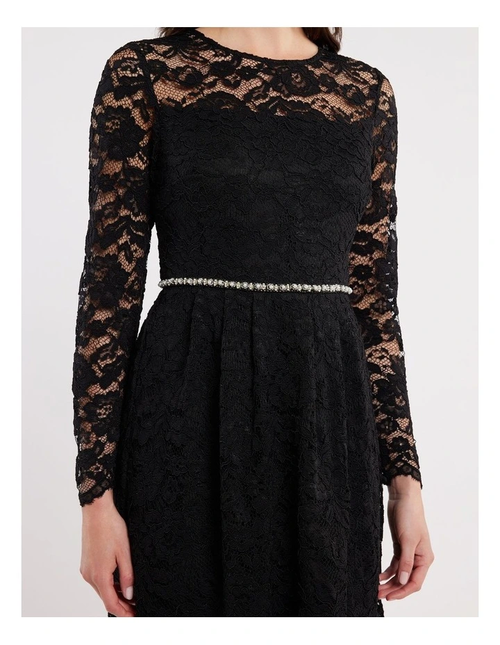 Victoria Lace Dress in Black