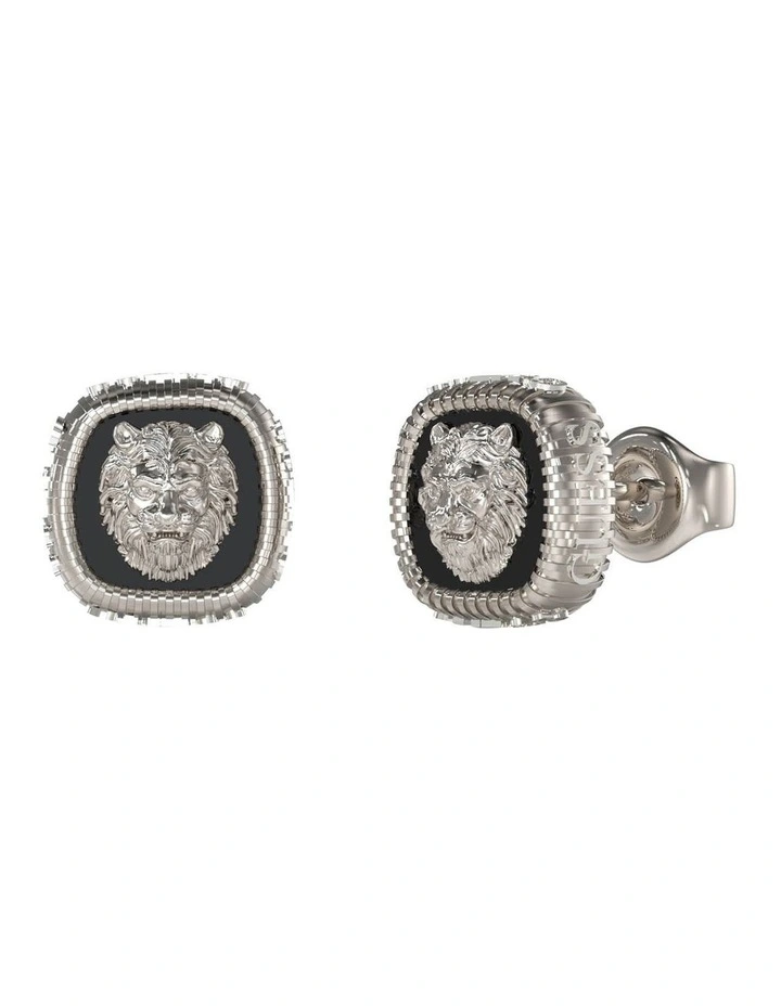 Lion King Earrings in Silver