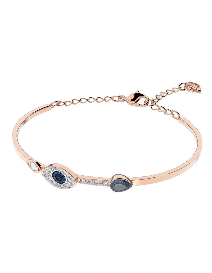 Bangle Evil Eye Mixed Metal Finish in Blue