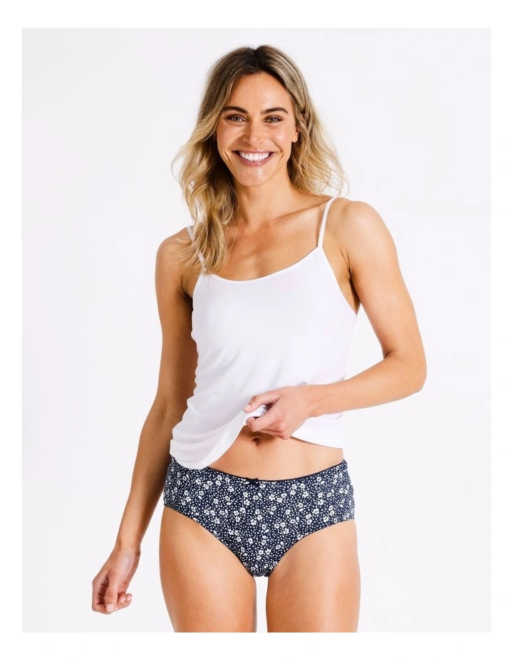 Organic Cotton Full Brief 2pk in Navy/White