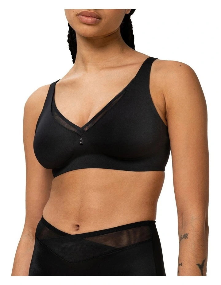 True Shape Sensation Wirefree Minimiser Bra in Black