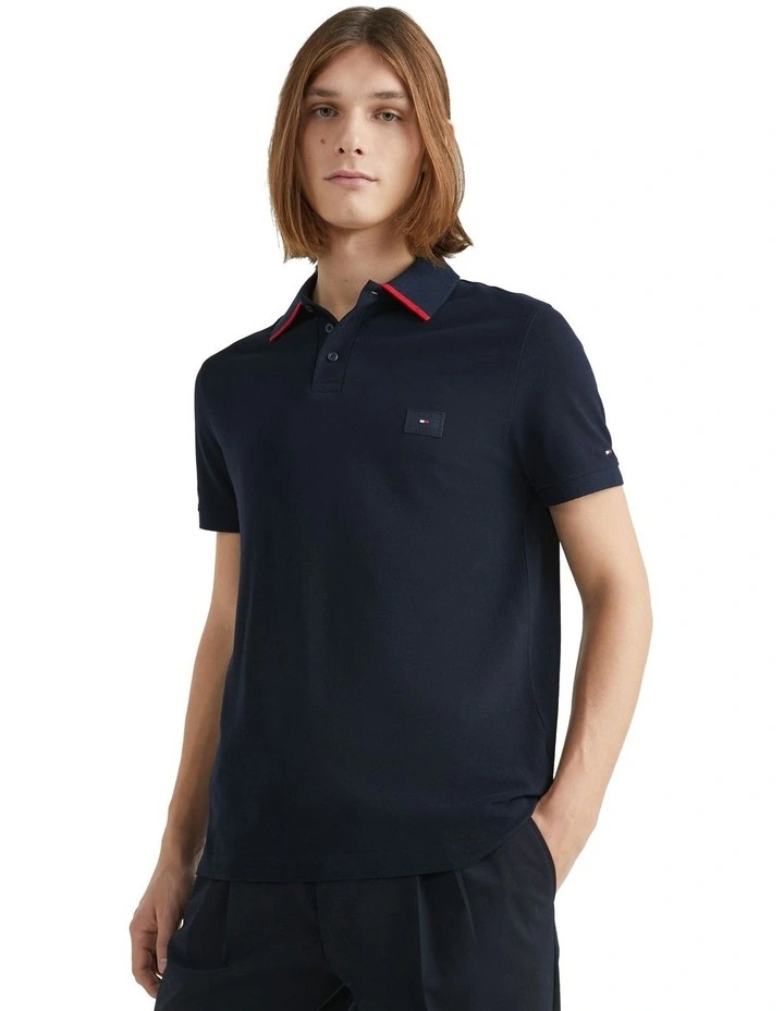 Tipped Regular fit Polo in Blue