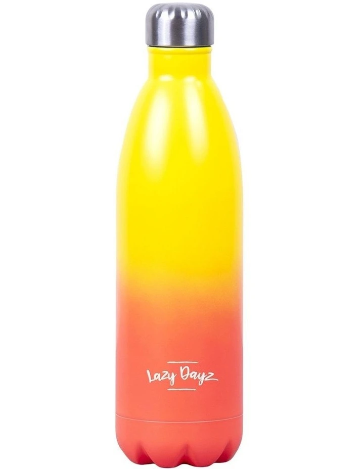 Lazy Dayz Jumbo Drink Bottle 1L Yellow Peach Ombre