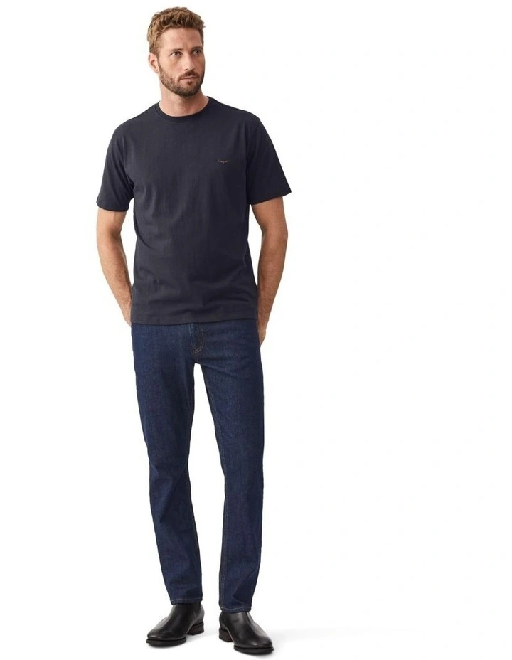 Parson T-Shirt in Navy/Chestnut