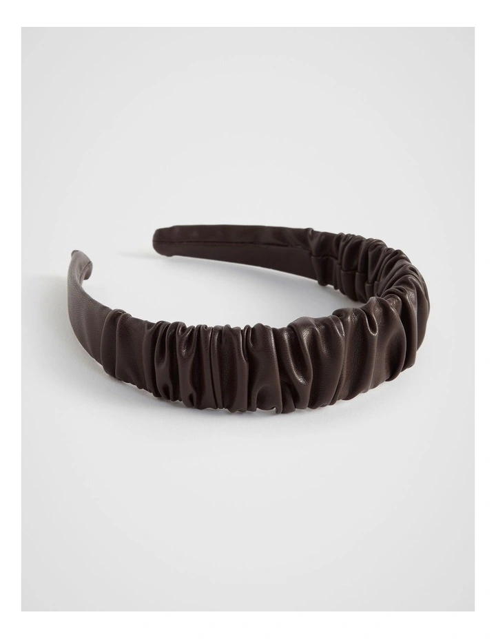Ruched Headband in Dark Espresso