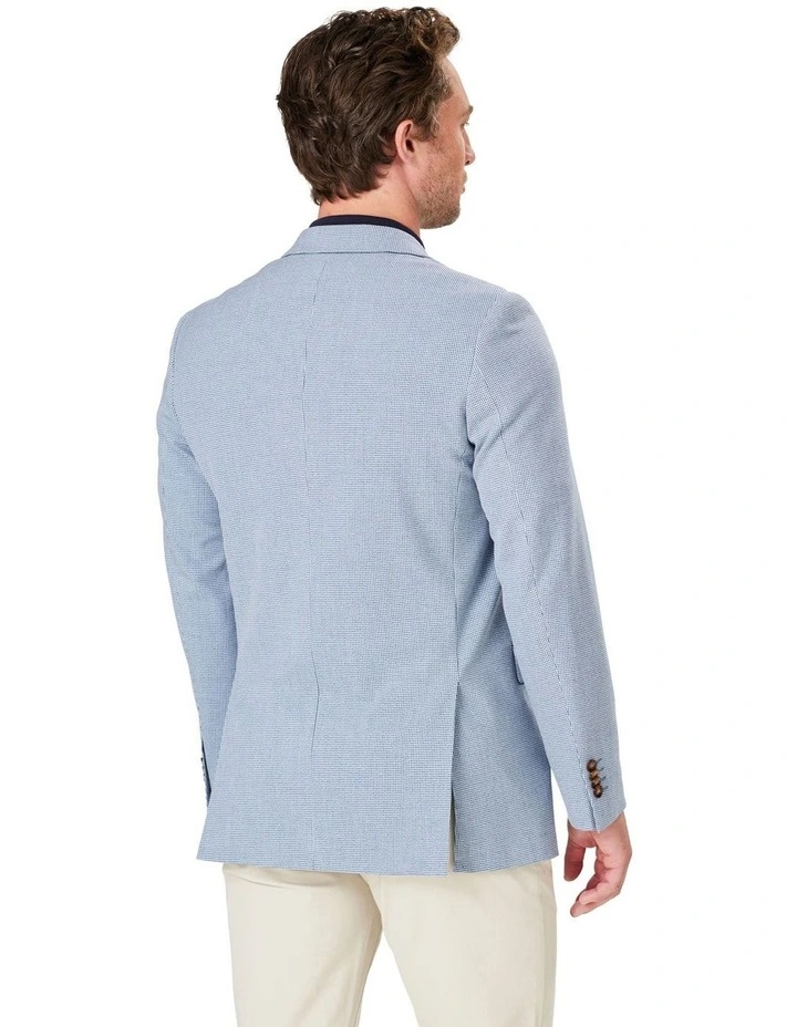 Performance Houndstooth Jacket in Blue