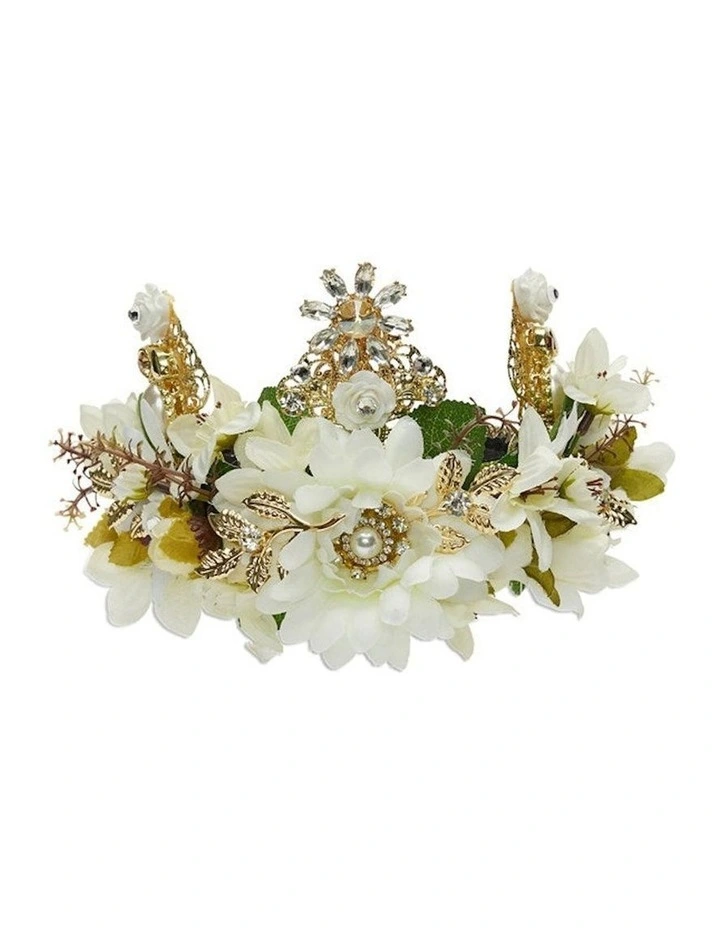 Violet Headpiece in White