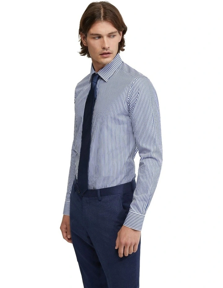 Beckton Striped Shirt in Navy