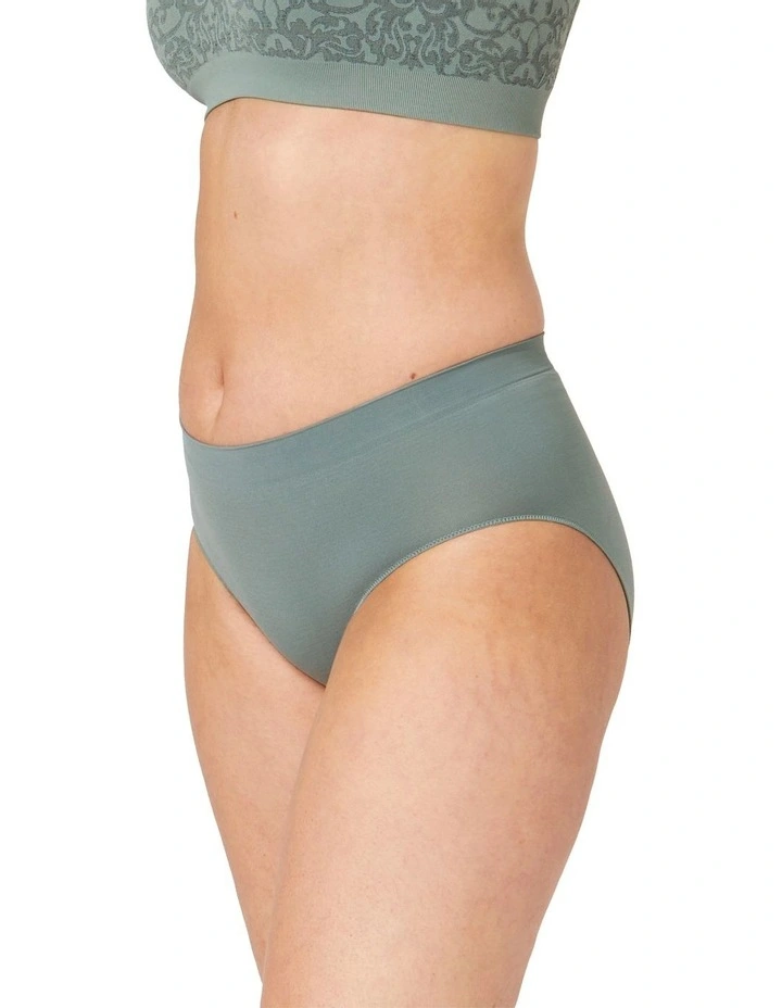 Bare Essentials Recycled Nylon Midi Brief in Lagoon