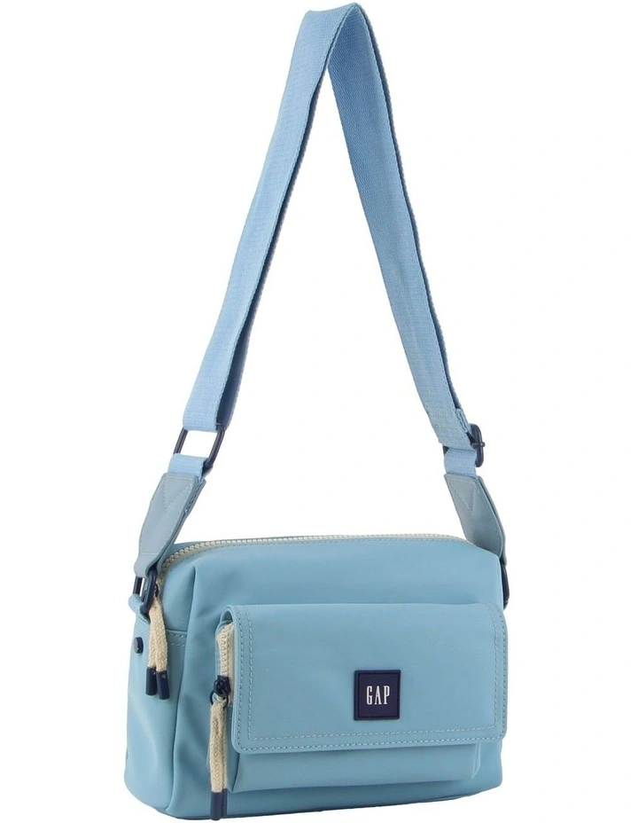 Nylon Travel Cross-Body Bag in Light Blue