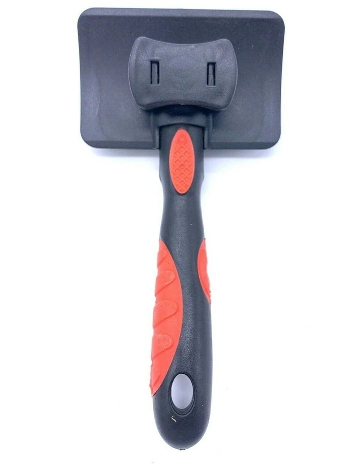 Pet Grooming Self Cleaning Slicker Hair Remover in Black