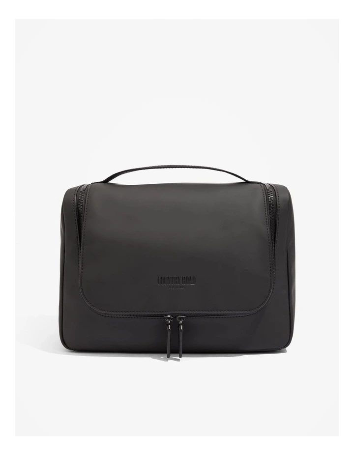 Coated Wash Bag in Black