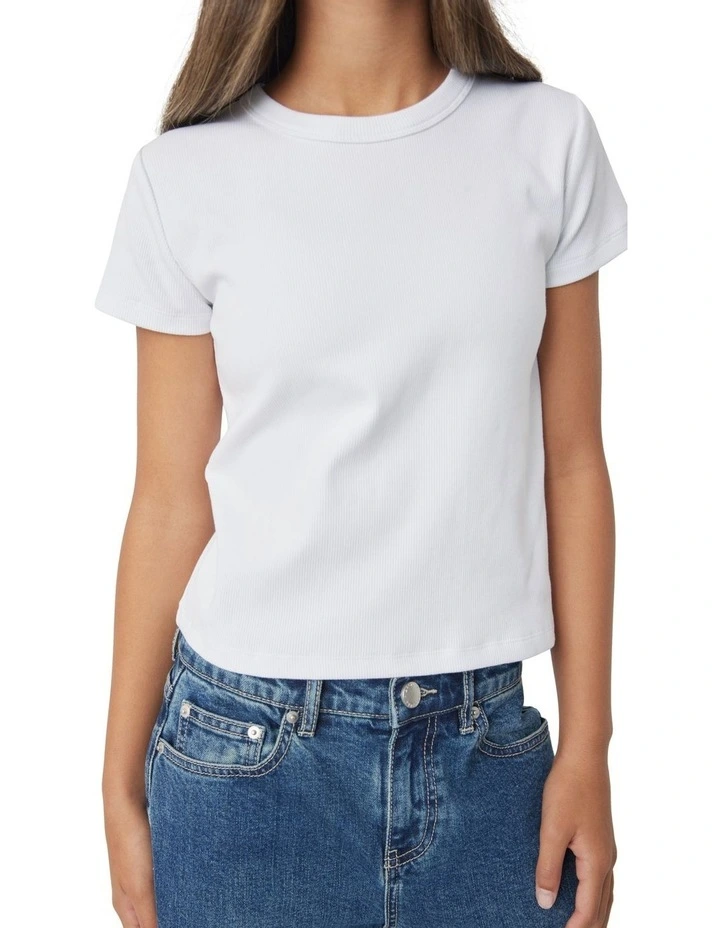 Harper Crop Tee in White