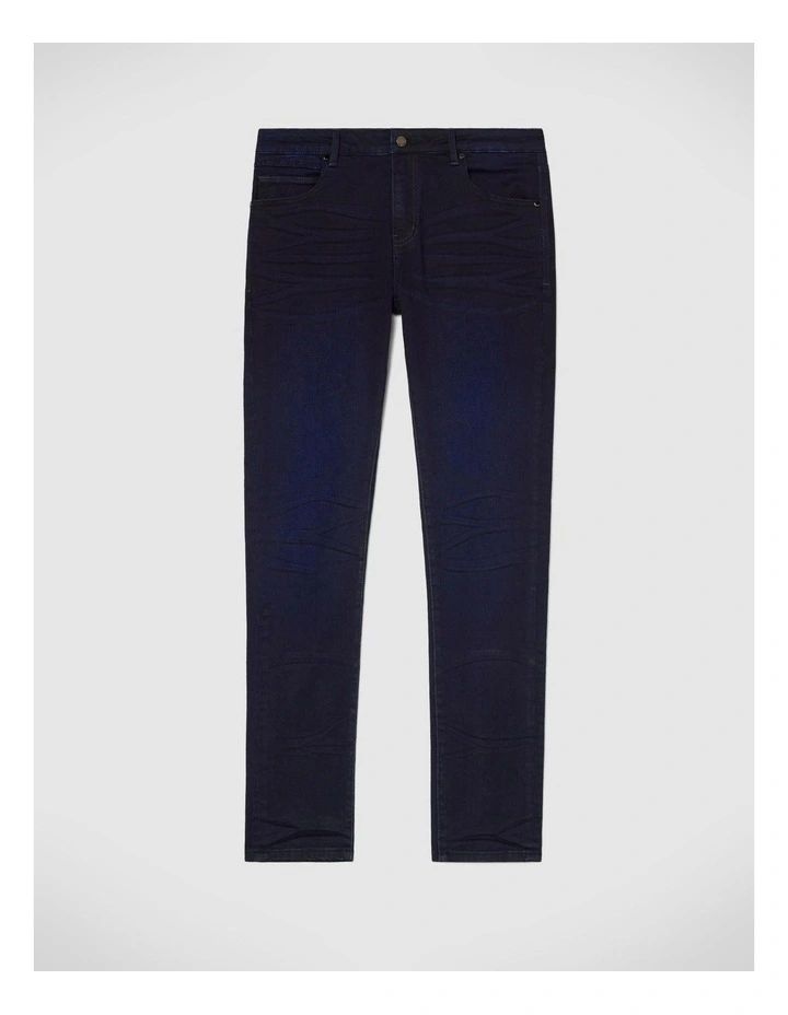 Slim Stretch 5 Pocket Jeans in Dark Indigo
