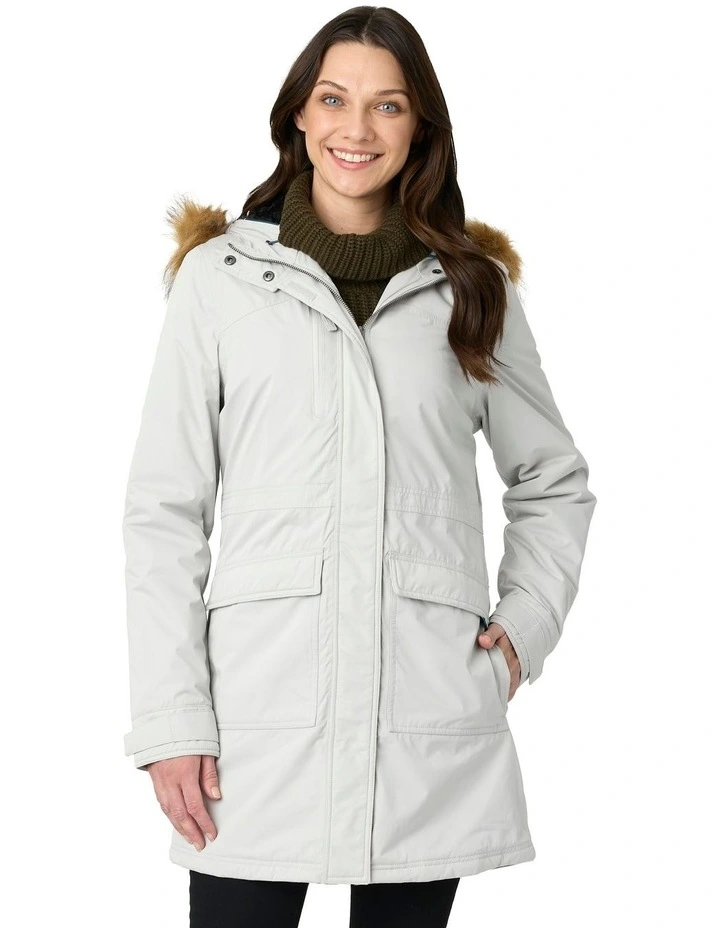 Lyra Waterproof Parka in Pale Grey