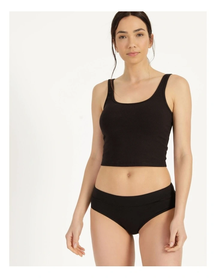Organic Cotton Bikini Brief in Black